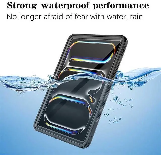 Alt view image 2 of 5 - for iPad Pro 11 Inch Case 2024 M4 5th Generation IP68 Waterproof Clear Rugged with Lanyard Screen Protection Armor Full-Body Cover Dustproof Underwater Diving for iPad Pro 2024 11 Inch