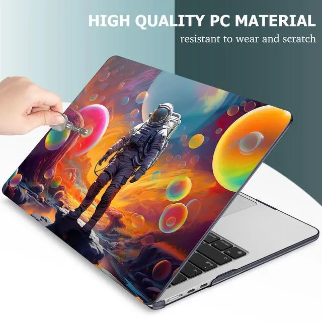 Alt view image 4 of 5 - May Chen for M4 MacBook Air 13.6 Inch Case 2025 2024 2023 2022 Release Models: A3240 A3113 M3 A2681 M2, Plastic Hard Shell Case for MacBook Air 13.6" with Retina Display Fits Touch ID, Astronaut S929