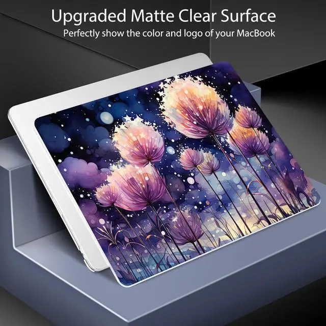 Alt view image 4 of 5 - May Chen for MacBook Air M4 M3 M2 13.6 inch Case 2025 2024 2023 2022 Release, Models: A3240 A3113 A2681, Flexible Plastic Case for M4 13.6" Laptop, Hard Shell with Keyboard Cover, Fireworks P317