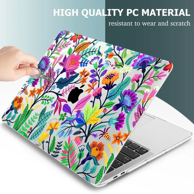 Alt view image 3 of 5 - May Chen for MacBook Pro 16 inch A2141 2020 2019, Plastic Pattern Hard Shell Case Screen Protector & Keyboard Cover for MacBook Pro 16-inch, Colorful Flowers and Tropic Leaves