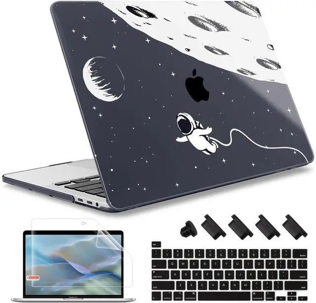 Main image of May Chen Compatible with MacBook Pro 16 inch with Touch Bar & Touch ID 2020 2019 Release Model A2141, Plastic Hard Shell Case with Keyboard Cover Skin and Screen Protector, Astronaut Flight
