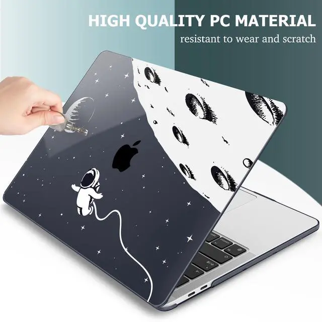 Alt view image 3 of 5 - May Chen Compatible with MacBook Pro 16 inch with Touch Bar & Touch ID 2020 2019 Release Model A2141, Plastic Hard Shell Case with Keyboard Cover Skin and Screen Protector, Astronaut Flight
