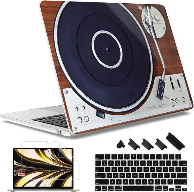 Main image of May Chen for MacBook Air 13.6 Inch Case 2025 2024 2023 2022 Release Models: A3240 M4 A3113 M3 A2681 M2, Plastic Hard Shell Case for MacBook Air 13.6" with Retina Display, Retro Music Machine