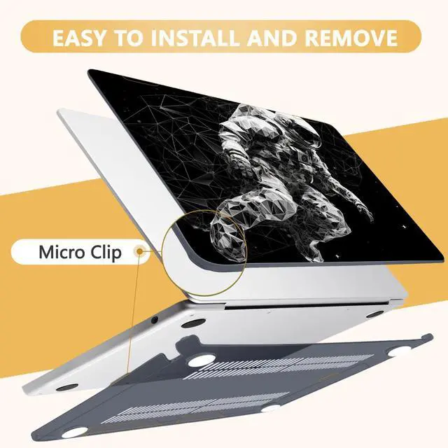 Alt view image 3 of 5 - MecBevia Compatible with MacBook Air 13.6 inch Case, M4 A3240/M3 A3113/M2 A2681 (Released 2025 to 2022), Hard Shell, Keyboard Cover, Screen Protector, Webcam Cover & Type-C Adapter, Astronaut