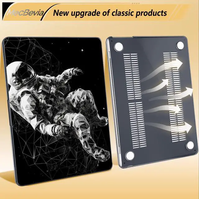Alt view image 4 of 5 - MecBevia Compatible with MacBook Air 13.6 inch Case, M4 A3240/M3 A3113/M2 A2681 (Released 2025 to 2022), Hard Shell, Keyboard Cover, Screen Protector, Webcam Cover & Type-C Adapter, Astronaut