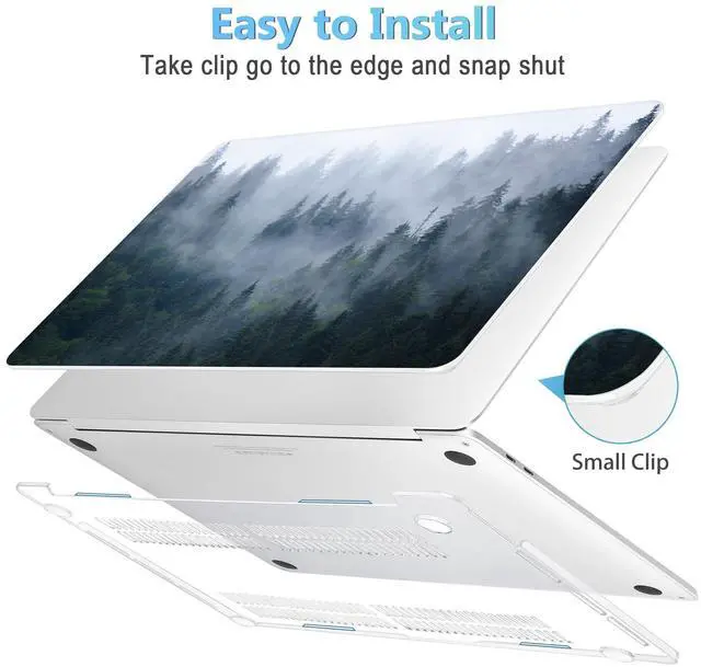 Alt view image 3 of 5 - Mektron for MacBook Pro 16 inch Case A2141 Release 2019 2020, Soft-Touch Plastic Hard Case Cover 16-inch Pro Retina Display with Touch Bar fits Touch ID, Fir Forest