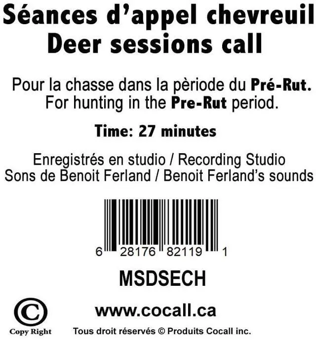 Alt view image 3 of 5 - COCALL Deer Sound Card - Call Session for Hunting (Pre-Rut Session, 27 Minutes) - Micro SD Card for Cocall 2X - Replicates Real Deer Interactions - Press Play and Let it Play