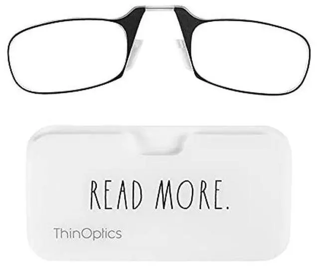 Main image of Rae Dunn THIN OPTICS READER W/UNIVERSAL POD CASE W/READ MORE WILMA ART (White, 1.5)