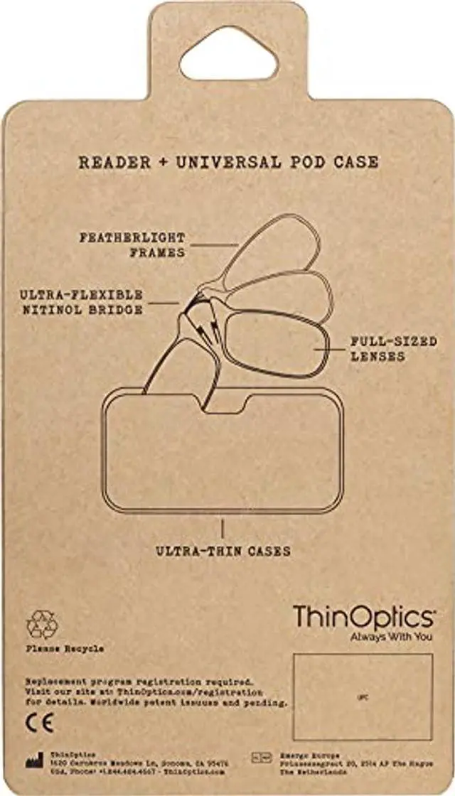 Alt view image 3 of 5 - Rae Dunn THIN OPTICS READER W/UNIVERSAL POD CASE W/READ MORE WILMA ART (White, 1.5)