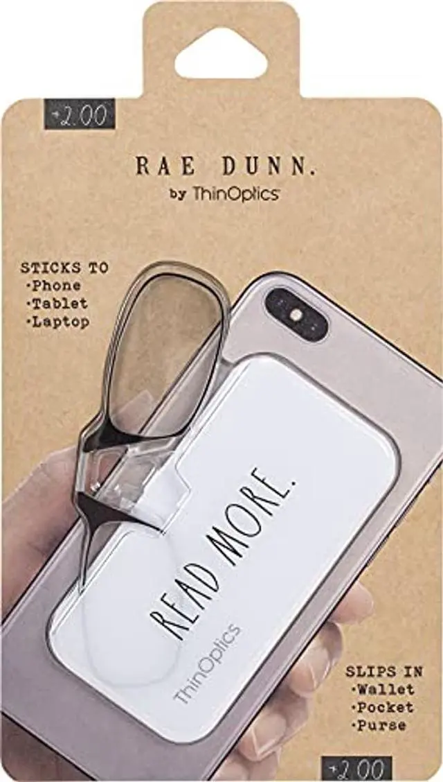 Alt view image 2 of 5 - Rae Dunn THIN OPTICS READER W/UNIVERSAL POD CASE W/READ MORE WILMA ART (White, 1.5)