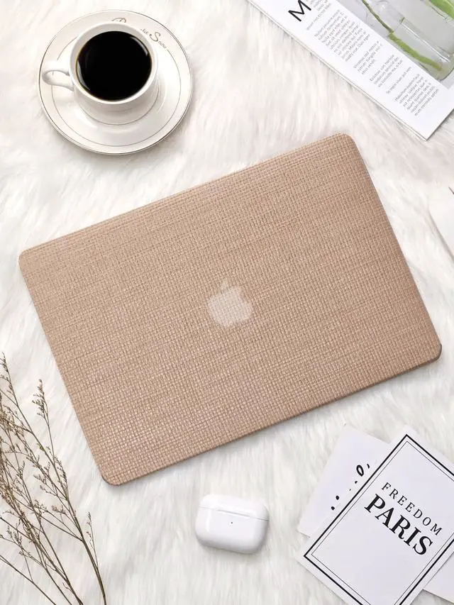 Alt view image 4 of 5 - Seorsok Compatible with New MacBook Air 13.6 inch Case M4 M3 M2 2025 2024-2022 Release A3240 A2681 A3113 Touch ID,Elegant Leather Plastic Hard Shell Case with Transparent Keyboard Cover,Brown