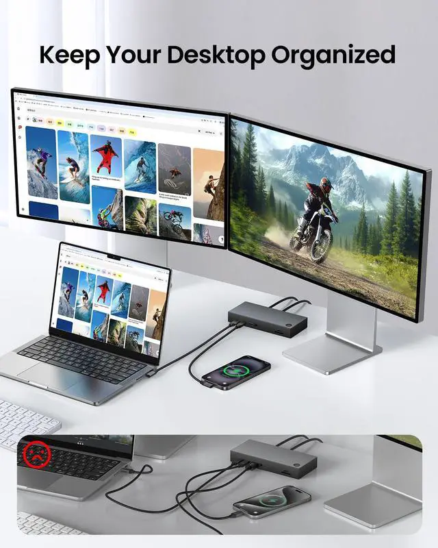 Alt view image 2 of 5 - Silkland USB C Monitor Display Cable Right Angle 6.6FT/2M [5K/4K@60Hz 8K@30Hz], 90 Degree USB C 3.2 Gen 2x2 Video Cable, 20Gbps Data Transfer, 240W Fast PD Compatible for MacBook, iPad, iPhone 16