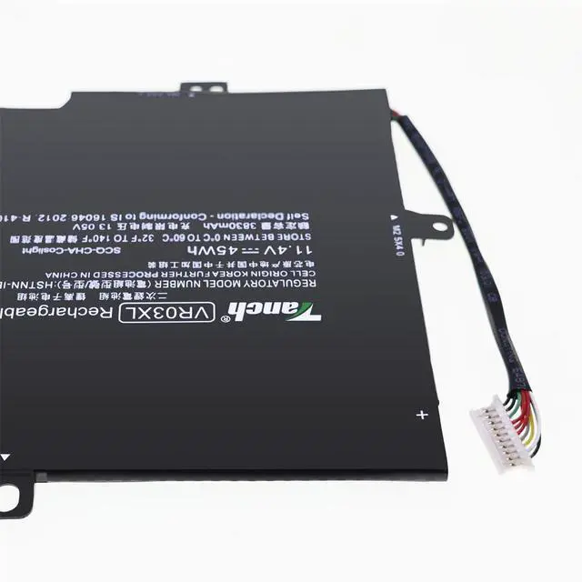 Alt view image 4 of 5 - Tanch VR03XL Laptop Battery VR03045 816497-1C1 816243-005 816238-850 TPN-C120 Replacement for HP Envy 13-d001ns 13-d117tu 11,4V 3950mAh 45Wh