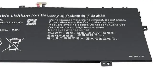 Alt view image 5 of 5 - Tanch Genuine Laptop Battery 19-10075-01 X310 Replacement for Teclast F7 Air X310 Jumper Ezbook X3 Air 8128 JNB13 LarkBook CWI509 7.7V 4250mAh 32.725W