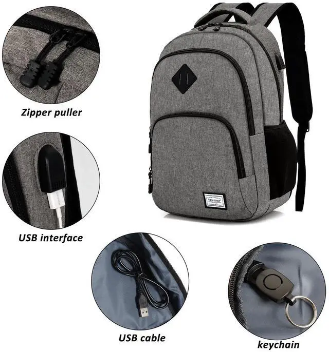 Alt view image 3 of 5 - TANTOMI Travel Laptop Backpack, Carry On Backpack for Men Women Laptop Computer Work School Bag USB Port