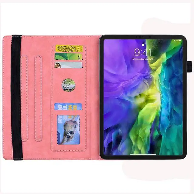 Alt view image 3 of 5 - TIPOYOROO Case for Samsung Galaxy Tab S10 Plus 2024 (X820/SM-X826B)/S9 Plus (X810/X816) /S9 FE+(X610/X616) 12.4 Inch 2023 PU Leather Folio Cover Multi-Angle Viewing Auto Sleep/Wake Function- Pink