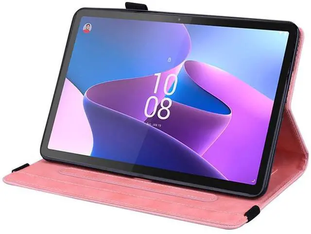 Alt view image 4 of 5 - TIPOYOROO Case for Samsung Galaxy Tab S10 Plus 2024 (X820/SM-X826B)/S9 Plus (X810/X816) /S9 FE+(X610/X616) 12.4 Inch 2023 PU Leather Folio Cover Multi-Angle Viewing Auto Sleep/Wake Function- Pink