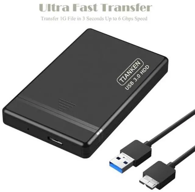 Alt view image 4 of 5 - Tianken 1TB 2.5'' Ultra Slim Portable External Hard Drive USB 3.0 HDD Storage for PC, Mac, Laptop, Desktop, PS4, Xbox one