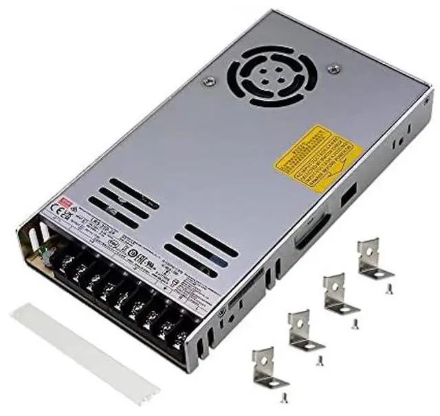Main image of Mean Well 24V Power Supply LRS-350-24, DC 350W 14.6A Enclosed DC Switching Power Supply, 3D Printer Replacement Power Bench, with a Terminal Cover, Mounting Brackets and Screws