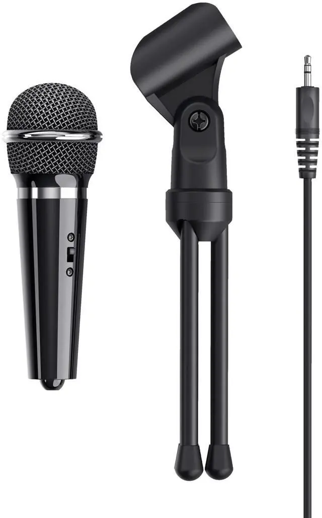 Alt view image 4 of 5 - Trust 21671 Starzz Microphone with 3.5mm Plug, Mute Switch, Tripod Stand and Splitter Cable for PC and Laptop