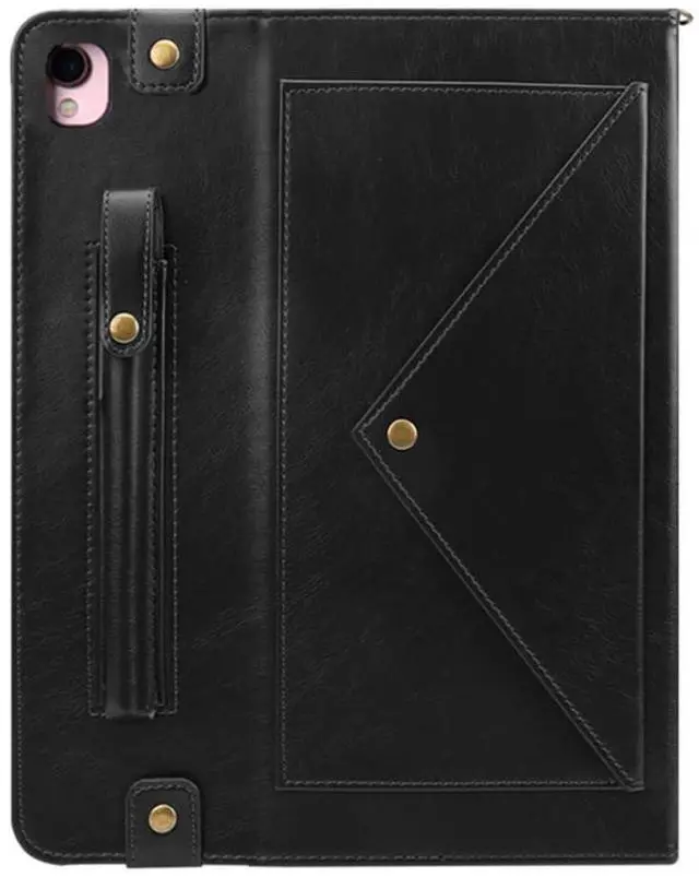 Alt view image 3 of 5 - UUCOVERS for iPad 9th/8th/7th Generation Crossbody Handbag Stand Case with Pencil Holder/Pockets [Shoulder Strap/Hand Strap] Magnetic Wallet Envelope Cover for iPad 10.2 inch 2021/2020/2019, Black
