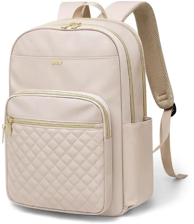 Main image of VNINE Laptop Backpack for Women Fits 16 Inch Travel Computer Bag Ladies Stylish Travel Bags Womens Fashion Bag for Business Bags Casual Daypacks Beige