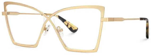Main image of VOOGLAM Butterfly Blue Light Glasses for Women Anti Eyestrain Dry Eyes Computer Phone TV Eyewear Gold Felicja GJGM386579-05