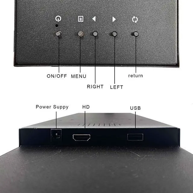 Alt view image 4 of 5 - VSDISPLAY 19 Inch IPS Stretched Bar LCD Display 1920x360 Autoplay Monitor for Advertising Extra Display Gaming Cabinet Topper Monitor with USB Ports
