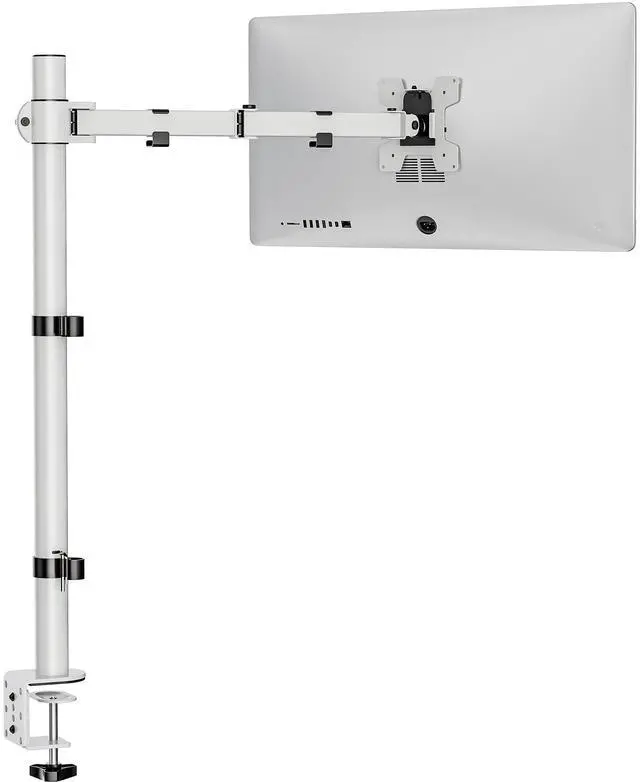 Main image of WALI Tall Monitor Stand Desk Mount, Single Extra Tall Monitor Arm Bracket for Computer Screen up to 32 inch, 22lbs (M001XL-W), White