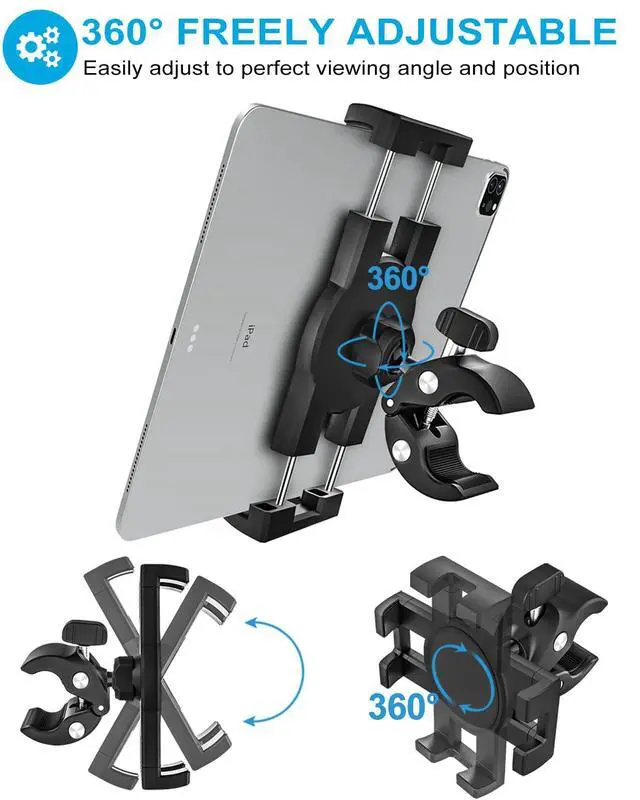 Alt view image 5 of 5 - woleyi Tablet Mic Stand Holder, Microphone Music Tablet Mount with Ultra Stable C-Clamp, Compatible with iPad Pro/Air/Mini, Galaxy Tabs/Z Fold, Fire HD, iPhone, More 4.7-13" Cell Phones and Tablets