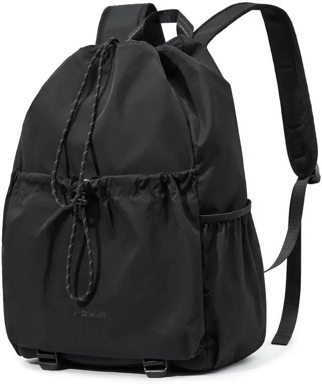Main image of XINDING Travel Backpack for Men Women Lightweight Casual Daypacks with 16 Inch Laptop Compartment, Drawstring Hiking Backpack for Sports (Black)