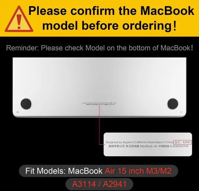 Alt view image 3 of 5 - Yebiseven for M4 MacBook Air 15 inch Case 2025 2024 2023 Released A3241 A3114 M3 A2941 M2, Hard Shell Laptop Case with Keyboard Cover & Trackpad Film & 2 OTG Adapters, Wave Illustration