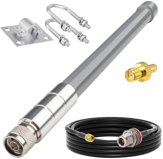 Main image of YOTENKO 4G Cellular LTE 5dBi Multi-Band Antenna (12", N Jack Connector) + 10FT Low Loss YMR240 Cable, Omni Antenna Kit for Cellular Routers Modems Mobile Hotspots Signal Boosters Security Cameras
