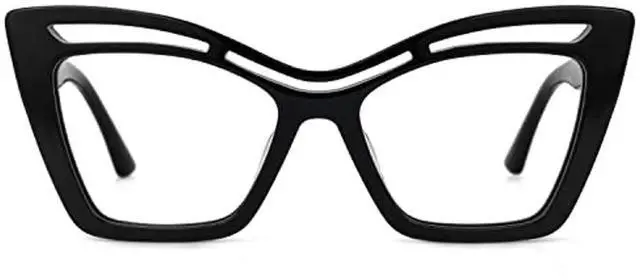 Main image of Zeelool Trendy Acetate Oversized Cat Eye Blue Light Blocking Glasses Computer Eyewear for Women Arsolon ZJGA165651-01 Black
