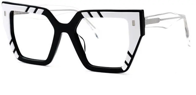 Main image of Zeelool Classic Square Blue Light Blocking Glasses for Women ZJGA150591-02 Black-white