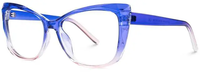 Alt view image 2 of 5 - Zeelool TR90 Square Glasses for Women Blue Light Blocking Glasses Anti Eyestrain Glasses Farris ZJGT002098-10 Blue