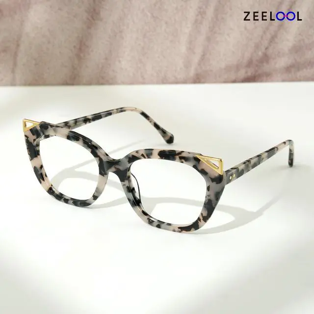 Alt view image 3 of 5 - Zeelool Cat Eye Blue Light Glasses for Women Chic Tortoise Designer Eyeglasses Frames Stylish Non-prescription Full Eyewear Glasses JGA273646-02B