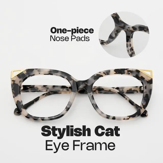 Alt view image 4 of 5 - Zeelool Cat Eye Blue Light Glasses for Women Chic Tortoise Designer Eyeglasses Frames Stylish Non-prescription Full Eyewear Glasses JGA273646-02B