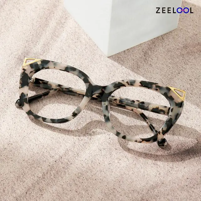 Alt view image 2 of 5 - Zeelool Cat Eye Blue Light Glasses for Women Chic Tortoise Designer Eyeglasses Frames Stylish Non-prescription Full Eyewear Glasses JGA273646-02B
