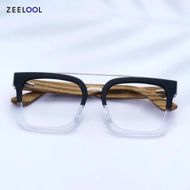 Alt view image 2 of 5 - Zeelool Aviator Blue Light Blocking Glasses for Men, Retro Glasses Computer Eyeglasses with Anti UV, Eyestrain and Glare Lens ZJGX642196-02B