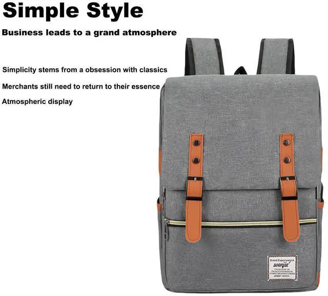 Alt view image 2 of 5 - ZEILING Three piece backpack with large capacity simple business computer bag USB charging, travel backpack,wine red