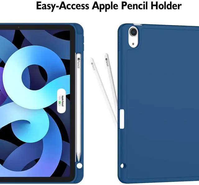 Alt view image 3 of 5 - ZryXal iPad Air 11 Inch Case M3 2025 / M2 2024, iPad Air Case 5th Generation/4th Generation 2022/2020 10.9 Inch [Support Touch ID and Auto Wake/Sleep](Navy Blue)