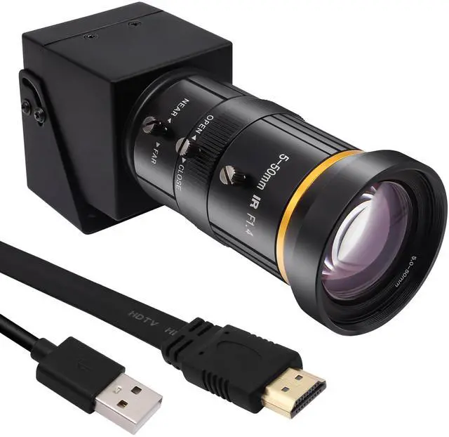 Main image of SVPRO HDMI Camera 4K USB Camera HD Streaming Webcam with 5-50mm Telephoto Zoom Manual Lens Industrial Camera CS Mount 10X Optical Zoom Camera for PC Computer,Laptop,Monitor,TV