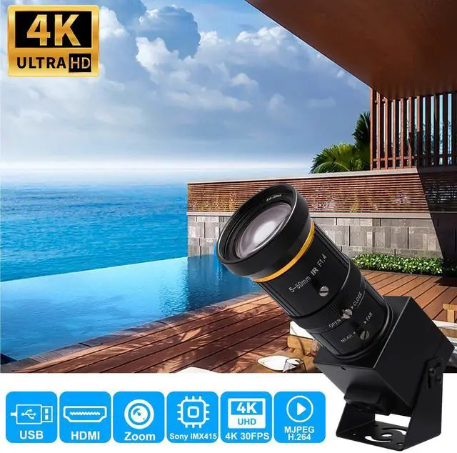 Alt view image 2 of 5 - SVPRO HDMI Camera 4K USB Camera HD Streaming Webcam with 5-50mm Telephoto Zoom Manual Lens Industrial Camera CS Mount 10X Optical Zoom Camera for PC Computer,Laptop,Monitor,TV