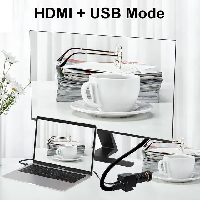 Alt view image 3 of 5 - SVPRO HDMI Camera 4K USB Camera HD Streaming Webcam with 5-50mm Telephoto Zoom Manual Lens Industrial Camera CS Mount 10X Optical Zoom Camera for PC Computer,Laptop,Monitor,TV