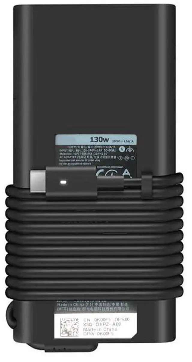 Alt view image 4 of 5 - 130W AC Adapter for Dell Laptop Charger USB C - Dell Computer Charger for XPS 15 17 9500 9520 9570 9575 9730 9530 9510 Precision 5550 5560 5570 3560 3570 3571 2in1 Latitude Type C Power Cord