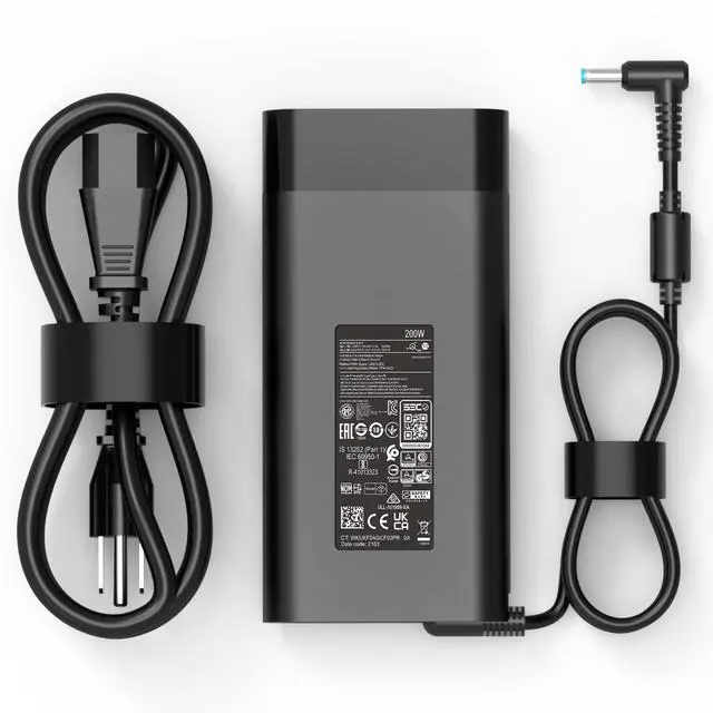 Main image of 200W Laptop Charger for HP Victus Gaming 15 16 Omen Gaming 15 17 Pavilion 15 17 ZBook Fury Studio 15 17 G10 G9 G8 G7 G6 G5 G3 Envy TPN-DA10 L00818-850 Power Supply