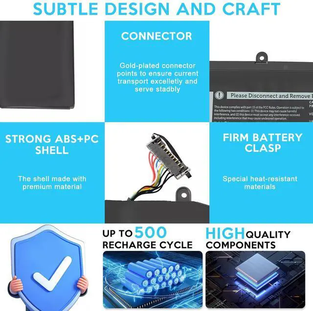 Alt view image 3 of 4 - 1F22N Laptop Battery Replace for Dell Alienware 2018 M15 G5 5590 G7 7590 7790 R2 R1 2019 P79F M17 P37E P37E001 5590-D2783W D2743B D2843W Series 01F22N 06YV0V 6YV0V 0HYWXJ HYWXJ JJPFK 8622M XRGXX