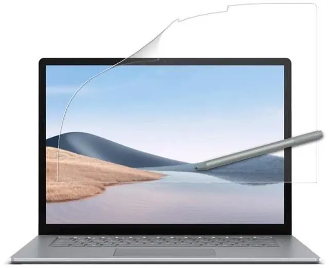 Alt view image 3 of 5 - ARMOR Flexible Glass Paper Texture Feel Screen Protector for Surface Laptop 3/4/5-15", Anti-Glare with Blue Light Filter