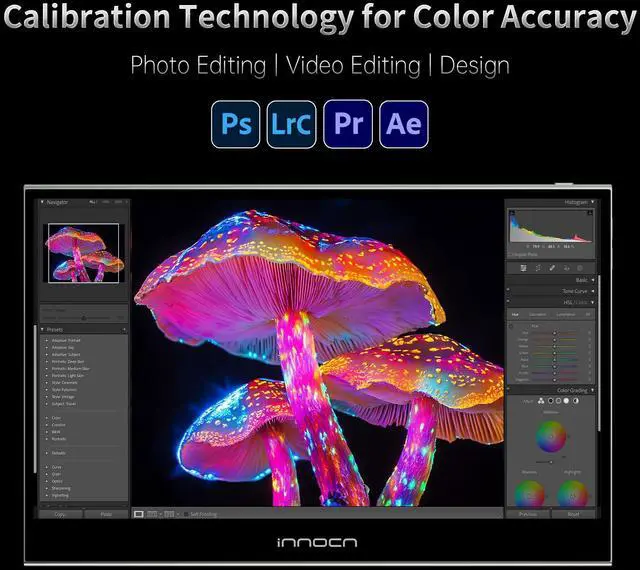 Alt view image 3 of 5 - INNOCN 15.6" Portable Monitor OLED Touch Second Screen for Photo Editing with 4K, 100% DCI-P3, 100000:1, 10Bits, USB C External Monitor for Laptop,PC, Phone,Consoles, Brown